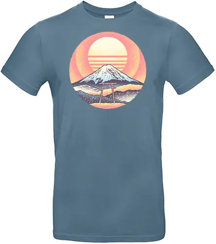 Calm Sunset - Sun, nature, sunset, Japan, Japanese, mountain - Standard T-Shirt