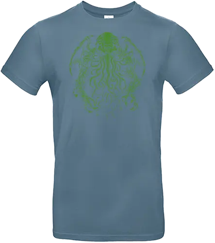 Great old one behind the shadows green - cthulhu, lovecraft, novels, octopus, green - Standard T-Shirt