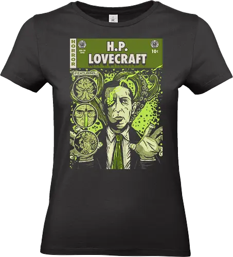 Tales Of Lovecraft - call of cthulhu, cthulhu, lovecraft, hp lovecraft, comics, Green devil artwork - Standard T-Shirt (Women)