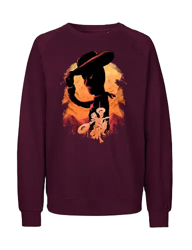 sweet memories - astronaut, cartoon, 80s, cool, galaxy, negative space, glow, dramatic, movie, kids, children, childhood, 90s, friendship, bestfriend, valentine, love, care, family, silhouette, sherif, woody, buzz, lightyear, abstract - Fairtrade Sweatshirt