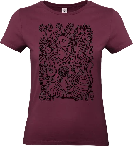 Sommer - sommer, abstrakt, künst, art, weiß-schwarz, blackandwhite - Standard T-Shirt (Women)