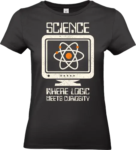 Science - Where Logic Meets Curiosity - science, biology, chemist, chemistry, computer, creativity, developer, geek, laboratory, molecule, nerd, physics, programmer, science lover, scientist - Standard T-Shirt (Women)