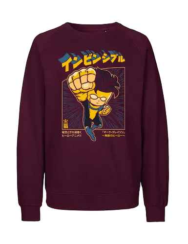 Invincible Chibi - invincible, omni man, grayson, viltrumite, sups, superhero, comic book, comic magazine, cartoon, chibi, cute, anime, japanese, manga, japan - Fairtrade Sweatshirt