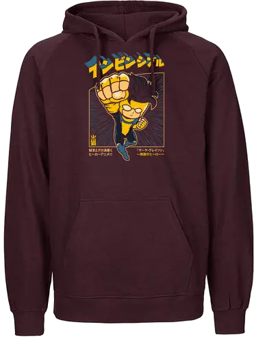 Invincible Chibi - invincible, omni man, grayson, viltrumite, sups, superhero, comic book, comic magazine, cartoon, chibi, cute, anime, japanese, manga, japan - Fairtrade Hoodie