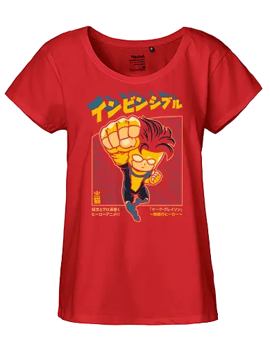 Invincible Chibi - invincible, omni man, grayson, viltrumite, sups, superhero, comic book, comic magazine, cartoon, chibi, cute, anime, japanese, manga, japan - Fairtrade Girl Shirt