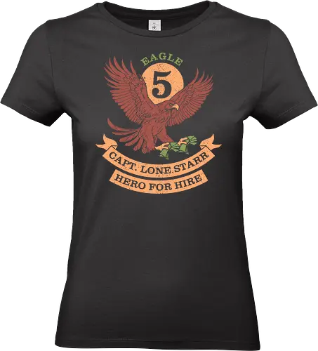 Eagle 5 - 80s scifi movie - 80s movies, 80s, badge, camper, cult film, funny, geek, retro, sarcasm, science fiction, scifi, space, spaceship, vintage, scifi movies - Standard T-Shirt (Women)