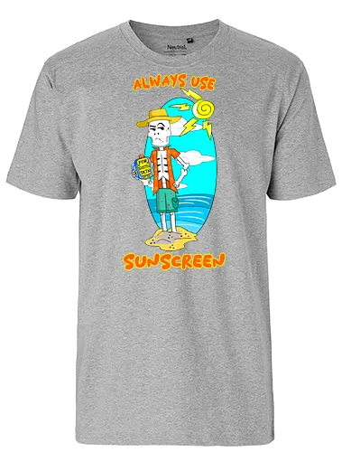 Skeleton's Sunscreen (Sonnencreme für Skelette) - skelett, sonnencreme, strand, sommer, lustig, humor, cartoon, kawaii, sonne, sonnenschutz, schatten, totenschädel, halloween, schwarzer humor, spaß, urlaub, heiß, sonnenbrand, gruselig, witzig - Fairtrade T-Shirt
