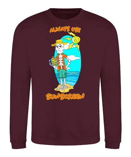 Skeleton's Sunscreen (Sonnencreme für Skelette) - skelett, sonnencreme, strand, sommer, lustig, humor, cartoon, kawaii, sonne, sonnenschutz, schatten, totenschädel, halloween, schwarzer humor, spaß, urlaub, heiß, sonnenbrand, gruselig, witzig - Sweatshirt