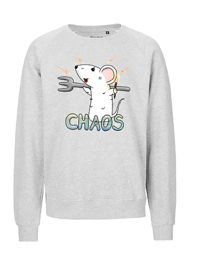Chaos - chaos, lustig, rebellisch, anarchie, humorvoll, ironie, statement, comic, minimalistisch, handgezeichnet, originell, selbstironie, witzig, revoltieren, angriff, unordnung, provokant, satire, chillen, geschenk, cool, trend - Fairtrade Sweatshirt