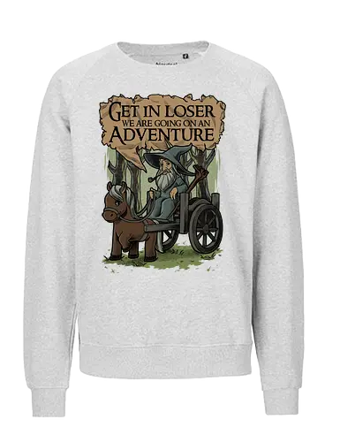 Medieval Wizard Adventure - fantasy, adventure, book, movie, wizard, grey, rpg, loser meme - Fairtrade Sweatshirt