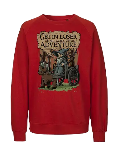 Medieval Wizard Adventure - fantasy, adventure, book, movie, wizard, grey, rpg, loser meme - Fairtrade Sweatshirt