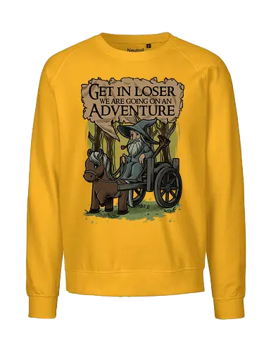 Medieval Wizard Adventure - fantasy, adventure, book, movie, wizard, grey, rpg, loser meme - Fairtrade Sweatshirt