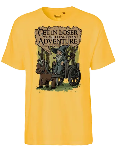 Medieval Wizard Adventure - fantasy, adventure, book, movie, wizard, grey, rpg, loser meme - Fairtrade T-Shirt