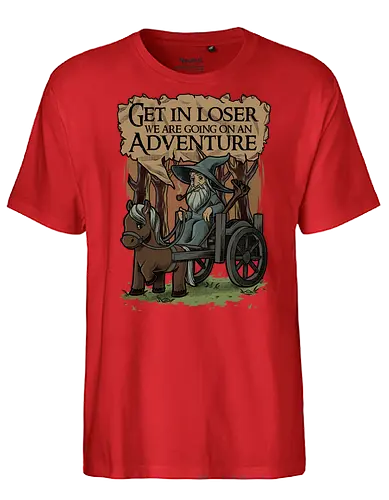 Medieval Wizard Adventure - fantasy, adventure, book, movie, wizard, grey, rpg, loser meme - Fairtrade T-Shirt