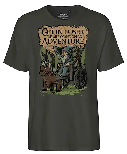 Medieval Wizard Adventure - fantasy, adventure, book, movie, wizard, grey, rpg, loser meme - Fairtrade T-Shirt
