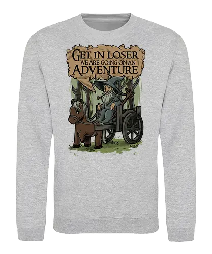 Medieval Wizard Adventure - fantasy, adventure, book, movie, wizard, grey, rpg, loser meme - Sweatshirt