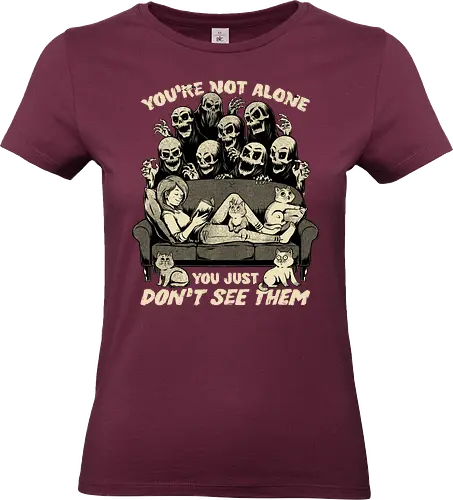 Ghosts and Cats Everywhere - Ghosts, cat, pet, Cats, cute, fun, funny, cosmic horror, horror, ghost, stories, dead, spirits, zombies, book, bookworm, books, relax, scary, creepy, scared, evil - Standard T-Shirt (Women)