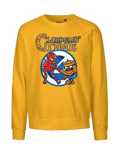 Clobberin Friends - clobberin, time, fantastic, comic, hero, superhero, adventure, parody, demonigote - Fairtrade Sweatshirt