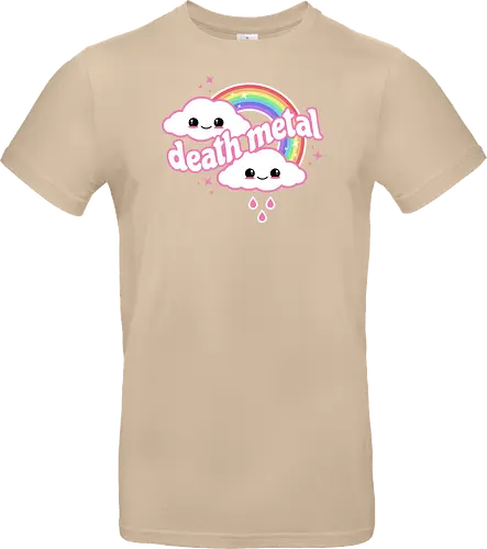 Death Metal Rainbow - death metal, rainbow, clouds, kawaii, death metal rainbow, cute, rain, funny - Standard T-Shirt