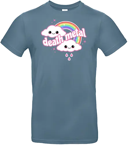 Death Metal Rainbow - death metal, rainbow, clouds, kawaii, death metal rainbow, cute, rain, funny - Standard T-Shirt
