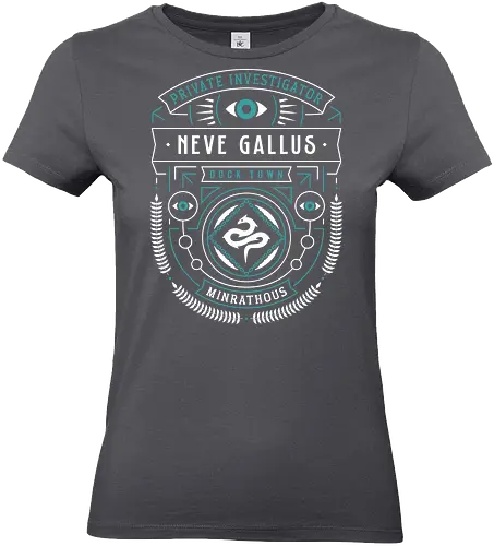 Minrathous Private Investigator Crest - dragon, veilguard, veil guard, video game, coffee, gaming, gamer, lyrium dagger, age, emmrich volkarin, rook, manfred, lucanis, bellara lutare, neve gallus, rpg, inquisition - Standard T-Shirt (Women)