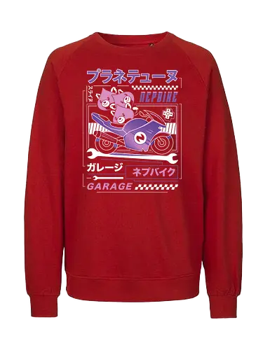 Planeptune Garage Aesthetic - hyperdimension, neptunia, purple heart, megadimension, superdimension, 4 goddesses online, nep nep, super neptunia rpg, neptune, video game, gaming, dogoo, neptunia vii, top nep, nepgear, nepnep - Fairtrade Sweatshirt