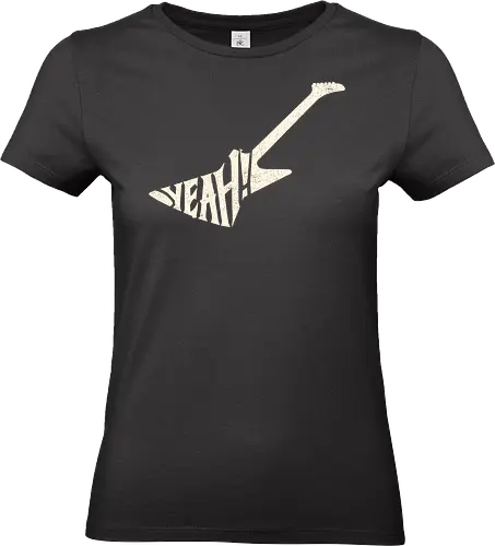 Yeah! Vocal Signature - music, 80s, 90s, band, electric guitar, guitar, guitar lover, guitar player, legend, metal, retro, rock, singer, vintage, yeah - Standard T-Shirt (Women)
