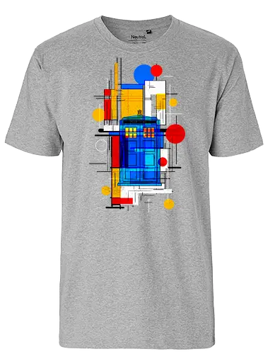 Constructivist blue box - Doctor, dr who, whovian, tardis, scifi, tv show, pop culture, cult tv - Fairtrade T-Shirt
