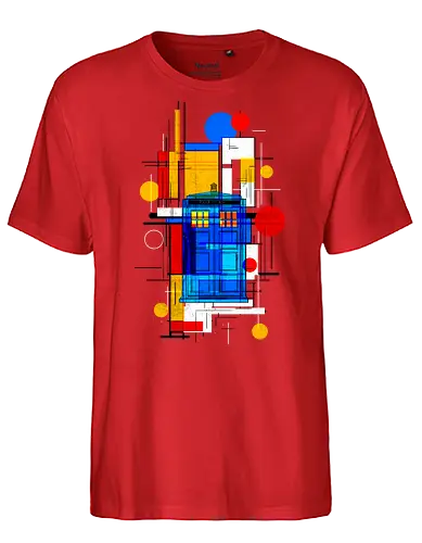 Constructivist blue box - Doctor, dr who, whovian, tardis, scifi, tv show, pop culture, cult tv - Fairtrade T-Shirt