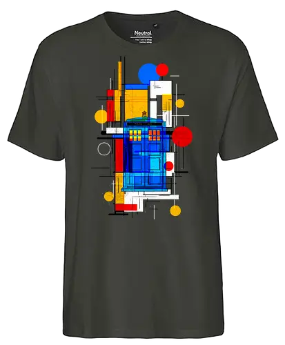 Constructivist blue box - Doctor, dr who, whovian, tardis, scifi, tv show, pop culture, cult tv - Fairtrade T-Shirt