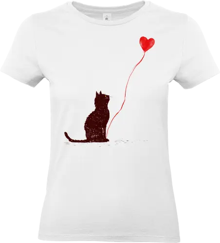 Love predator - cat, love, heart, banksy, street art, valentine, love is love - Standard T-Shirt (Women)