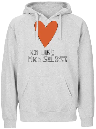 Ich like mich selbst - Liebe, Selbstliebe, Herz, Seele, Love, Spiritualität, Mannmitherz, Fraumitherz, Menschmitherz, selflove - Fairtrade Hoodie