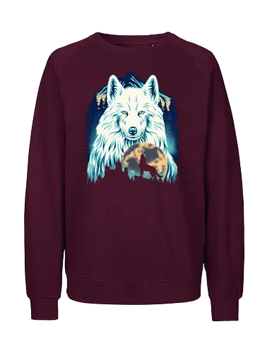 Snow Wolf - Wolf, Snow, Winter - Fairtrade Sweatshirt