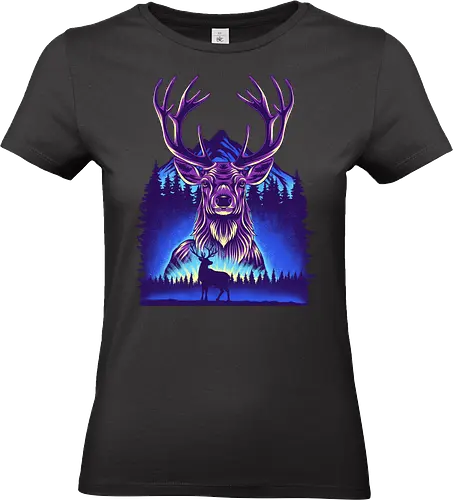 Winter Deer - Winter, Deer, Snow - Standard T-Shirt (Women)