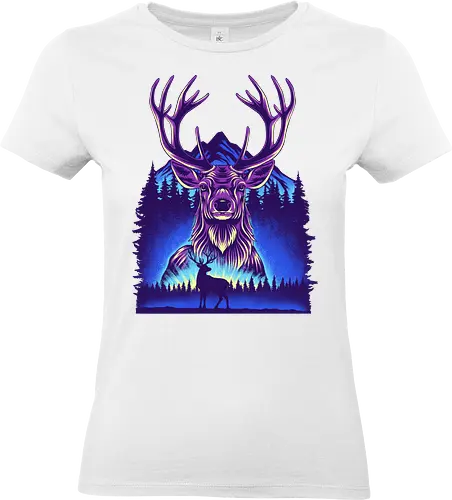 Winter Deer - Winter, Deer, Snow - Standard T-Shirt (Women)