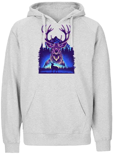 Winter Deer - Winter, Deer, Snow - Fairtrade Hoodie