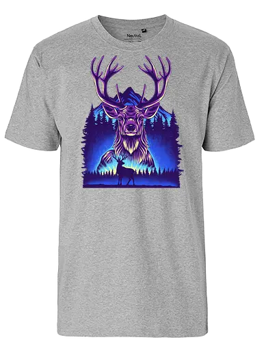 Winter Deer - Winter, Deer, Snow - Fairtrade T-Shirt