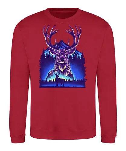 Winter Deer - Winter, Deer, Snow - Sweatshirt