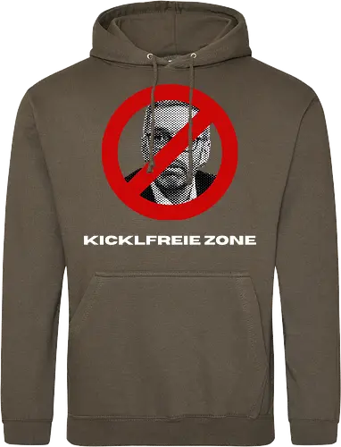 Kicklfreie Zone Weisse Schrift