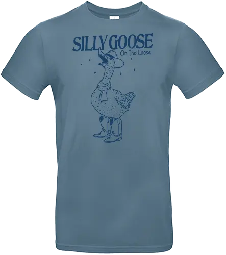 Silly Goose On The Loose - silly goose, on the loose, goose, duck, bird, minimalist, meme, humor, funny, western, cowboy - Standard T-Shirt