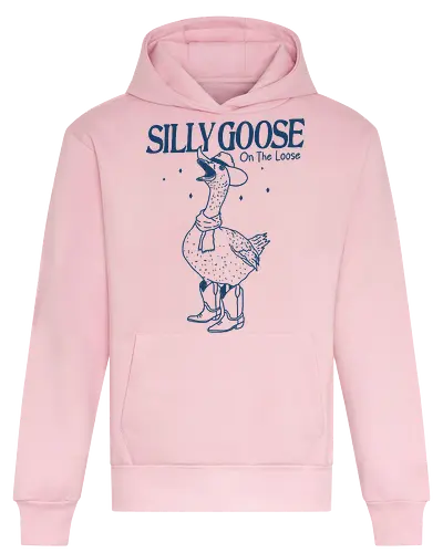 Silly Goose On The Loose - silly goose, on the loose, goose, duck, bird, minimalist, meme, humor, funny, western, cowboy - Heavyweight Hoodie