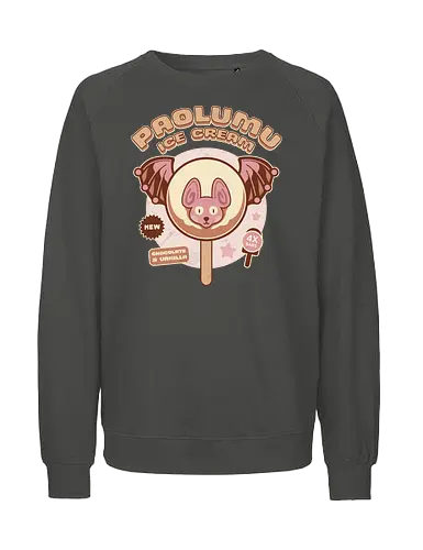 Paolumu Ice Cream - pukei pukei, pukei, pukeipukei, bird wyvern, hunter, monster, hunting, wilds, world, game, gamer, gaming, gamers, video game, video games, beast, poison, paolumu, iceborne, palico, palicos, wyvern, bazelgeuse, rajang, kushala daora, ice cream, japan, japanese food, kawaii, cute, chibi - Fairtrade Sweatshirt