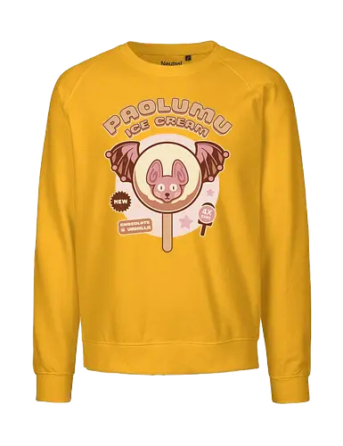Paolumu Ice Cream - pukei pukei, pukei, pukeipukei, bird wyvern, hunter, monster, hunting, wilds, world, game, gamer, gaming, gamers, video game, video games, beast, poison, paolumu, iceborne, palico, palicos, wyvern, bazelgeuse, rajang, kushala daora, ice cream, japan, japanese food, kawaii, cute, chibi - Fairtrade Sweatshirt