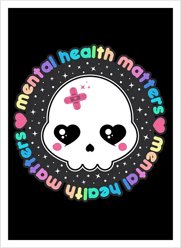 Mental Health Matters Skull