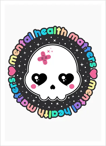 Mental Health Matters Skull
