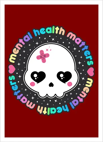Mental Health Matters Skull