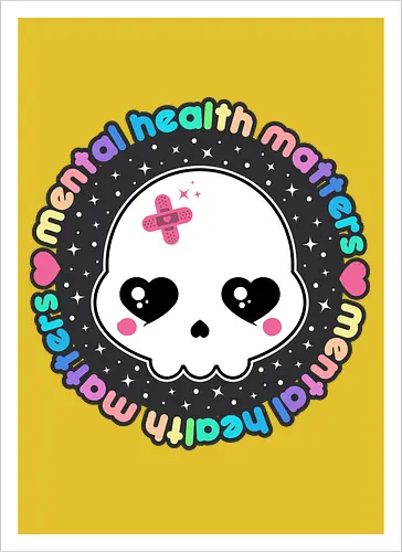 Mental Health Matters Skull