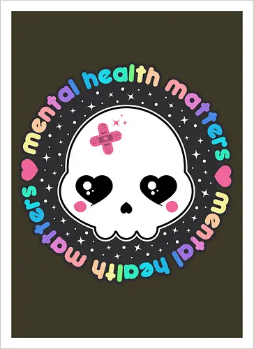 Mental Health Matters Skull