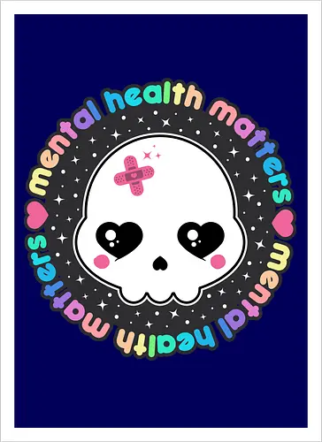 Mental Health Matters Skull