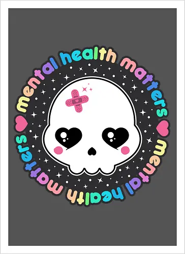 Mental Health Matters Skull